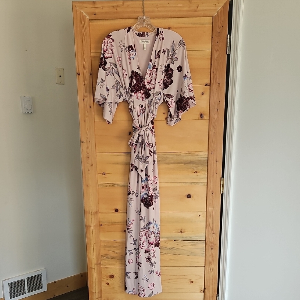 Jessica Simpson Blush Floral Maxi Maternity Dress